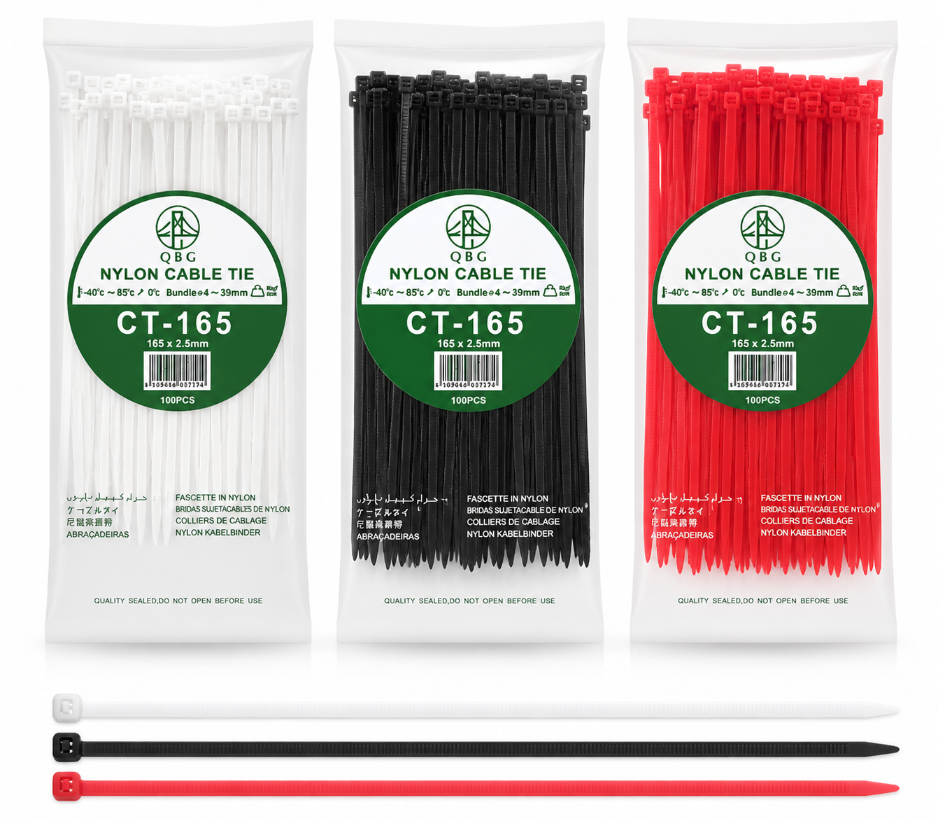 QBG Cable Ties — bundle view